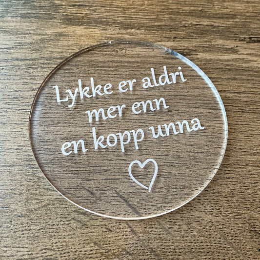 Lykke er aldri mer enn en kopp unna